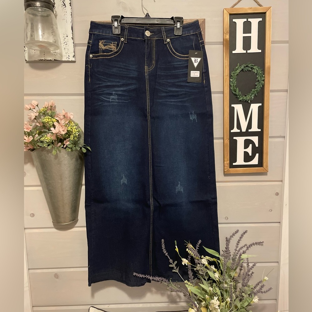 COPY - COPY - Long denim skirt